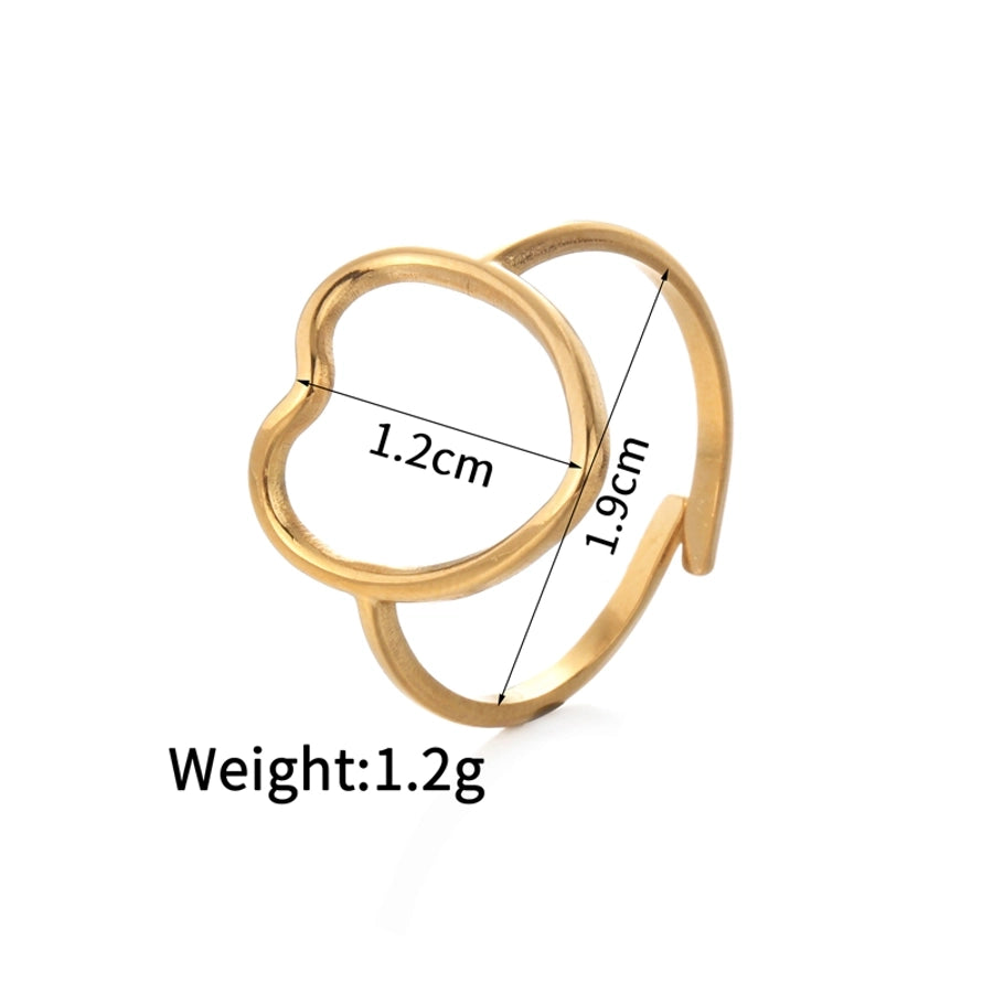 14K Gold Plated Heart Shape Rings