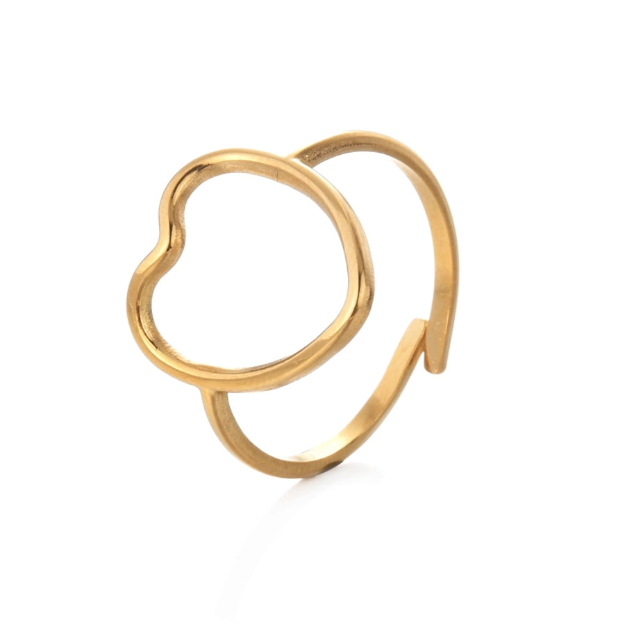 14K Gold Plated Heart Shape Rings