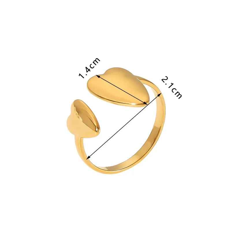 18K kullatut IG Style Basic Simple Style Plating avoimet sormukset