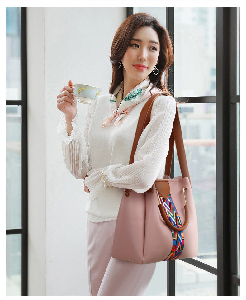 women's medium all seasons pu leather fashion bag sets