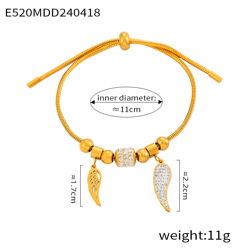 British Style 18K Gold Plated Rhinestones Bracelets