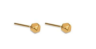 1 pari 18K Fine Gold Style Classic Polygon korvanapit 