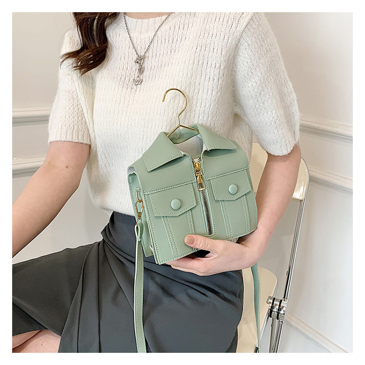 women's pu leather streetwear magnetic buckle shoulder bag