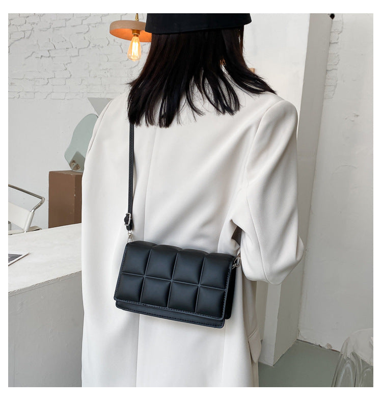 women's medium pu leather square flip cover crossbody bag