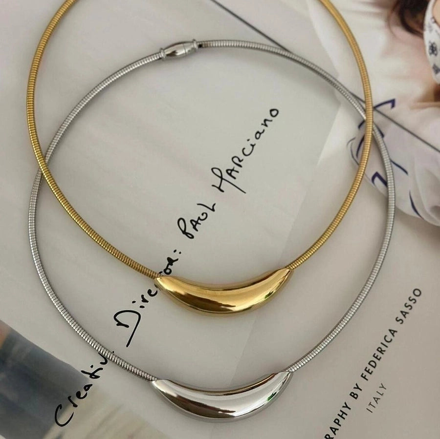 304 Stainless Steel Simple Style Classic Style Plating Solid Color Choker
