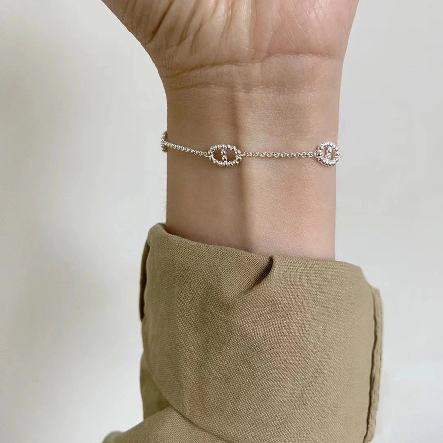 925 Sterling Silver Bracelets Simple Style