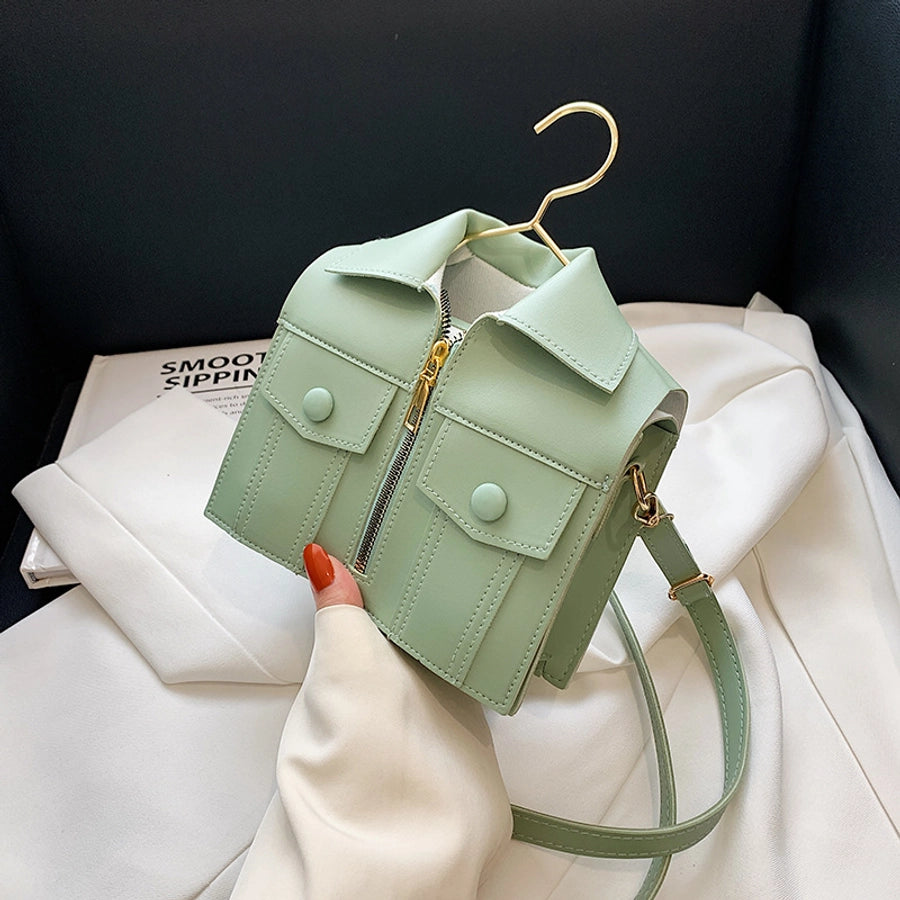women's pu leather streetwear magnetic buckle shoulder bag