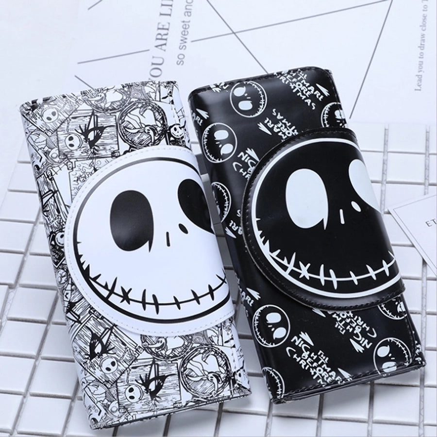 Unisex Skull PU Leather Magnetic Buckle Wallets