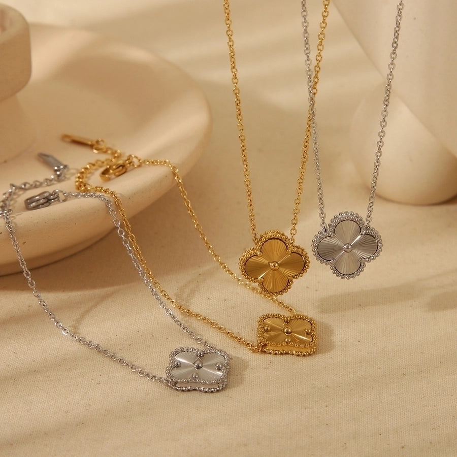 Four Leaf Clover 18K Gold Plated Plating Bracelets Necklace