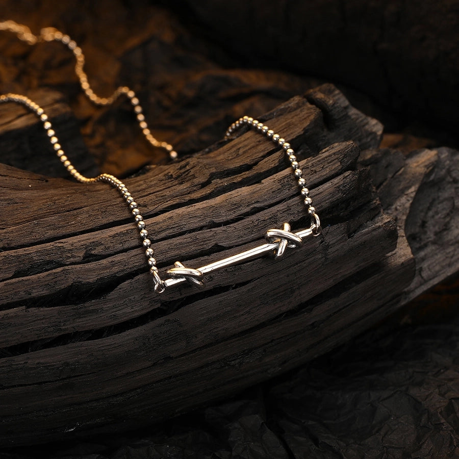 925 Sterling Silver Geometric Pendant Necklace