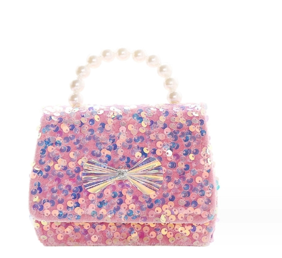 girl's mini superfine fiber sequins cute handbag