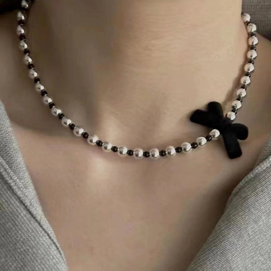 925 Sterling Silver Bow Knot Necklace