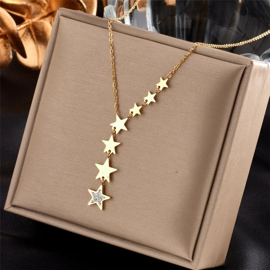 18K Gold Plated Fashion Star Necklace